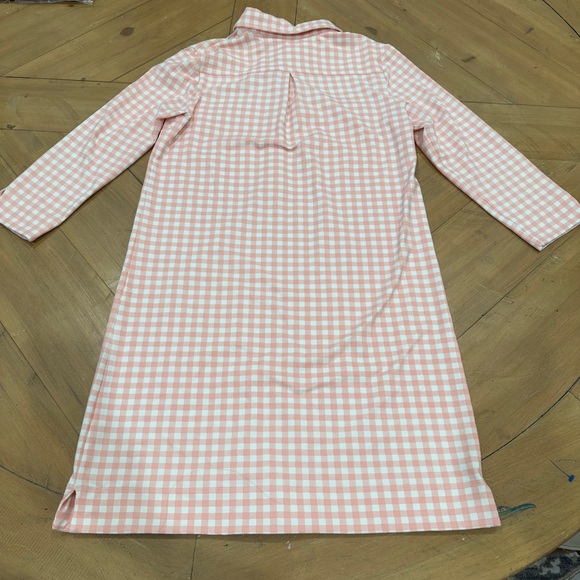 Southern Tide Jessica Gingham Performance Pink Gingham 3/4 Sleeve Dress XS - Picture 6 of 9
